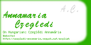 annamaria czegledi business card