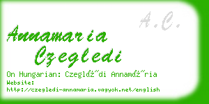 annamaria czegledi business card